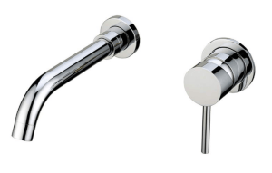 Vòi chậu gắn tường TREVI TVF91219C màu Chrome bền đẹp, thiết kế tối giản, tiết kiệm không gian, phù hợp phòng tắm cao cấp