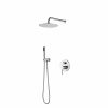 Sen nóng lạnh âm tường, 2 chức năng, màu Chrome, chất liệu Đồng, kích thước 400*170*250mm, hiệu Trevi